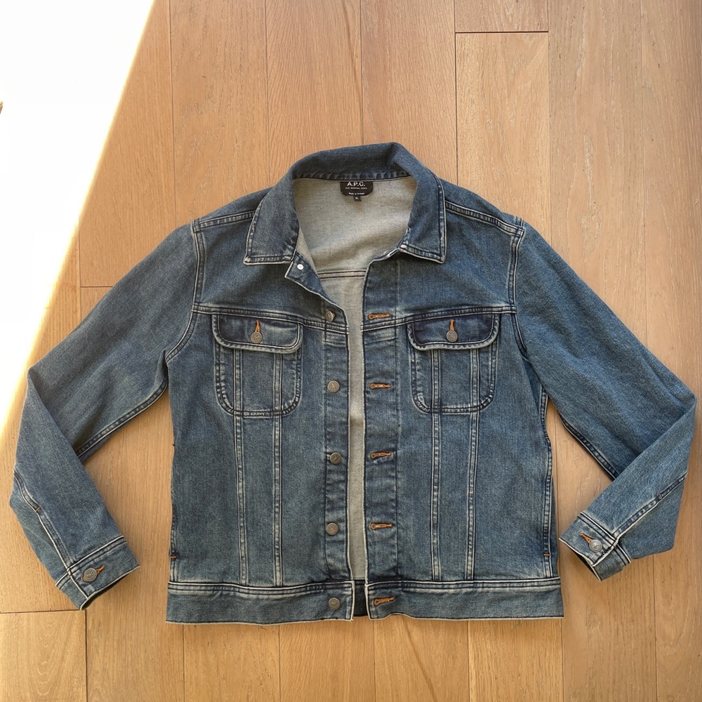 A.P.C. Washed Stretch New Denim Jacket - Picture 4 of 9
